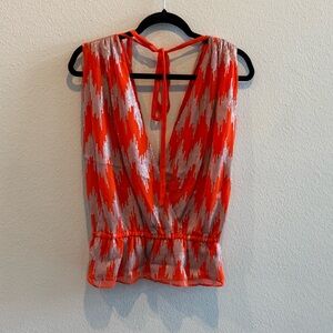 Robbi & Nikki by Robert Rodriguez Vibrant Red and White Blouse